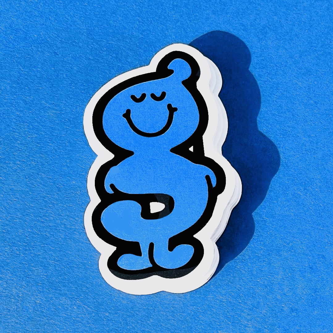 Custom die-cut vinyl sticker sample
