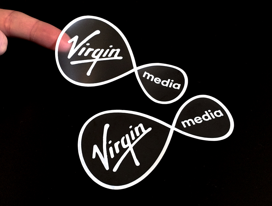 White ink Clear Custom Vinyl Sticker